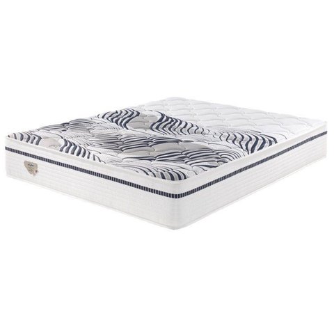 Colchão Casal Molas Multi Support Miracoil 138x188x31cm Essence Ecoflex Branco/Azul Marinho
