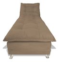 Ver imagem 3 de Sofa Cama Chaise Bicama Reclinavel Sala Lavinia Suede:Cappuccino/Suede