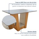 Ver imagem 4 de Mesa de Jantar 4 Lugares Tampo Vidro e MDF Apogeu Marrom Amêndoa Clean/Off White