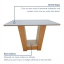 Ver imagem 7 de Mesa de Jantar 4 Lugares Tampo Vidro e MDF Apogeu Marrom Amêndoa Clean/Off White