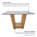 Ver imagem 5 de Mesa de Jantar 4 Lugares Tampo Vidro e MDF Apogeu Marrom Amêndoa Clean/Off White