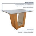 Ver imagem 6 de Mesa de Jantar 4 Lugares Tampo Vidro e MDF Apogeu Marrom Amêndoa Clean/Off White
