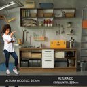 Ver imagem 6 de Kit com 2 Balcões e 2 Armários Aéreos Multiuso 200cm Agata Madesa