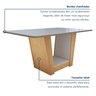 Mesa de Jantar 160x80cm Tampo MDF/Vidro Apogeu  - 4