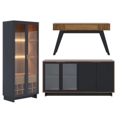 Kit Cristaleira Buffet e Aparador Guanabara