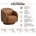 Ver imagem 3 de Kit 2 Poltronas Decorativa Avany Giratória Corano Caramelo - Nexta Casa