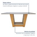 Ver imagem 5 de Mesa de Jantar 6 Lugares Tampo Vidro e MDF Apogeu Marrom Amêndoa Clean/Off White