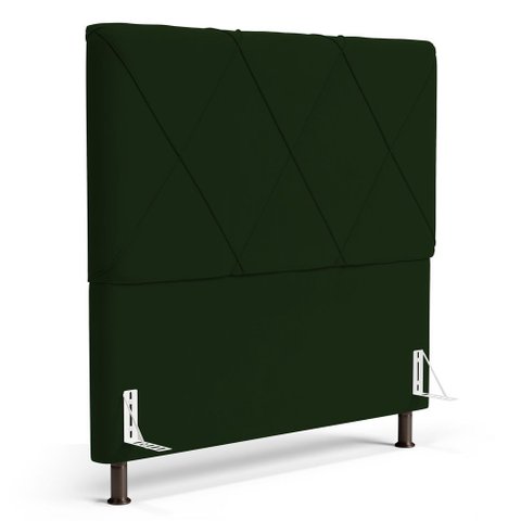 Cabeceira Cama Box Casal King Size Mel 195cm com Frame Veludo Verde - Abmaza