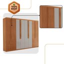 Ver imagem 5 de Guarda Roupa Casal Rio Mdf com 8 Portas 4 Gavetas Moderna Naturalle/off White