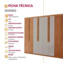 Ver imagem 6 de Guarda Roupa Casal Rio Mdf com 8 Portas 4 Gavetas Moderna Naturalle/off White