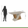 Mesa de Jantar 170x90cm Tampo MDF/Vidro Vênus  - 4
