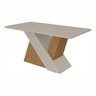 Mesa de Jantar 170x90cm Tampo MDF/Vidro Vênus  - 1