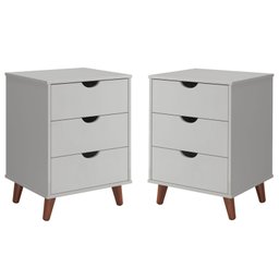 Kit 2 Mesa de Cabeceira Mesa de Cabeceira Decore/dream/grécia Plus Luxo:branco - 1