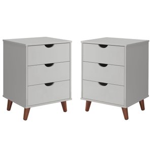 Kit 2 Mesa de Cabeceira Mesa de Cabeceira Decore/dream/grécia Plus Luxo:branco