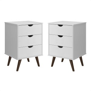 Kit 2 Mesa de Cabeceira Mesa de Cabeceira Decore/dream/grécia Plus Luxo:branco