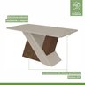 Mesa de Jantar 170x90cm Tampo MDF/Vidro Vênus Móveis Lopas - 3