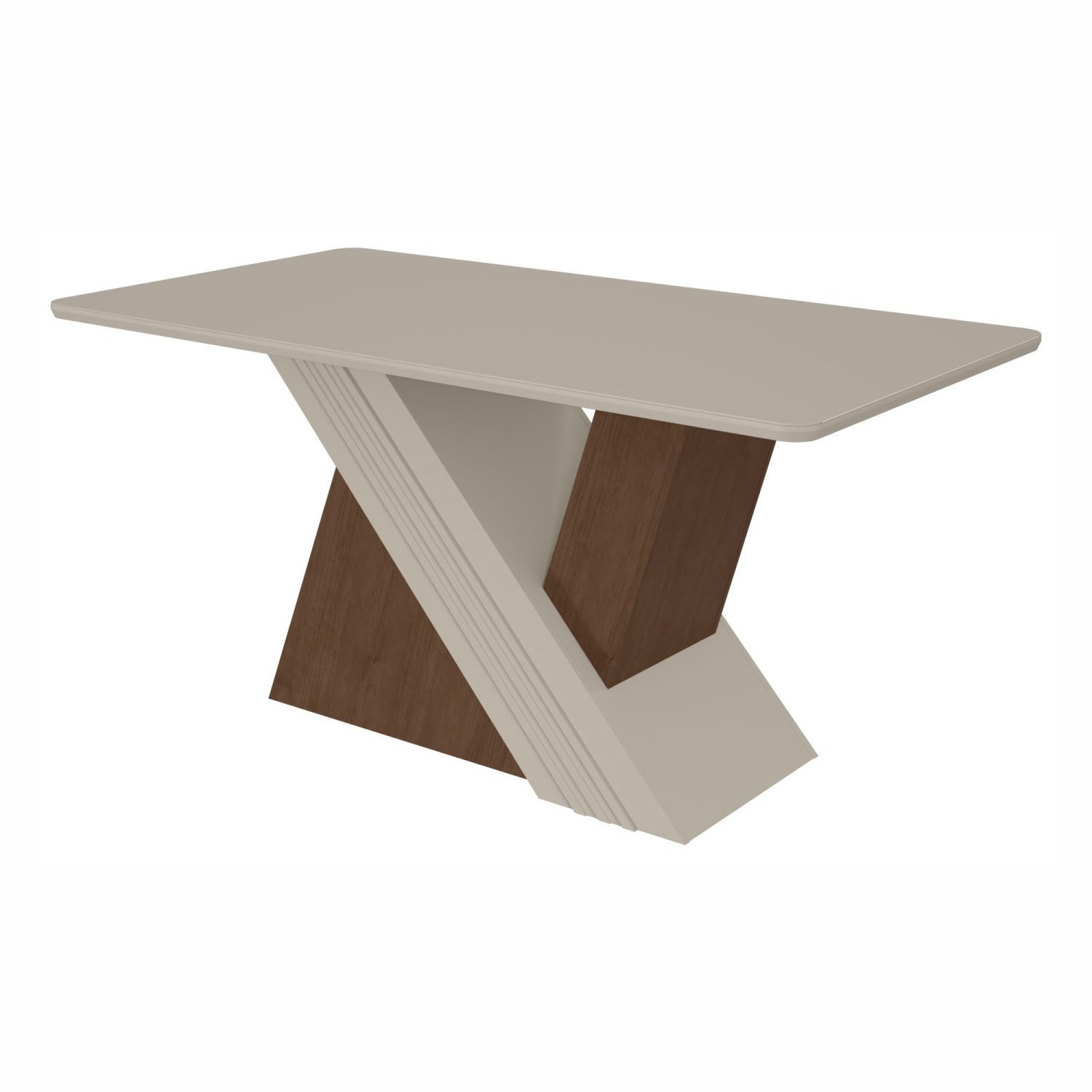 Mesa de Jantar 170x90cm Tampo MDF/Vidro Vênus Móveis Lopas - 1