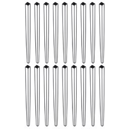 Kit 18 Pés de Metal 90 CM Hairpin Legs Aparador e Mesa de Canto Preto - 1