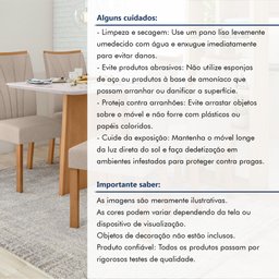 Mesa de Jantar 120x80cm Tampo MDF/Vidro Celebrare  - 10
