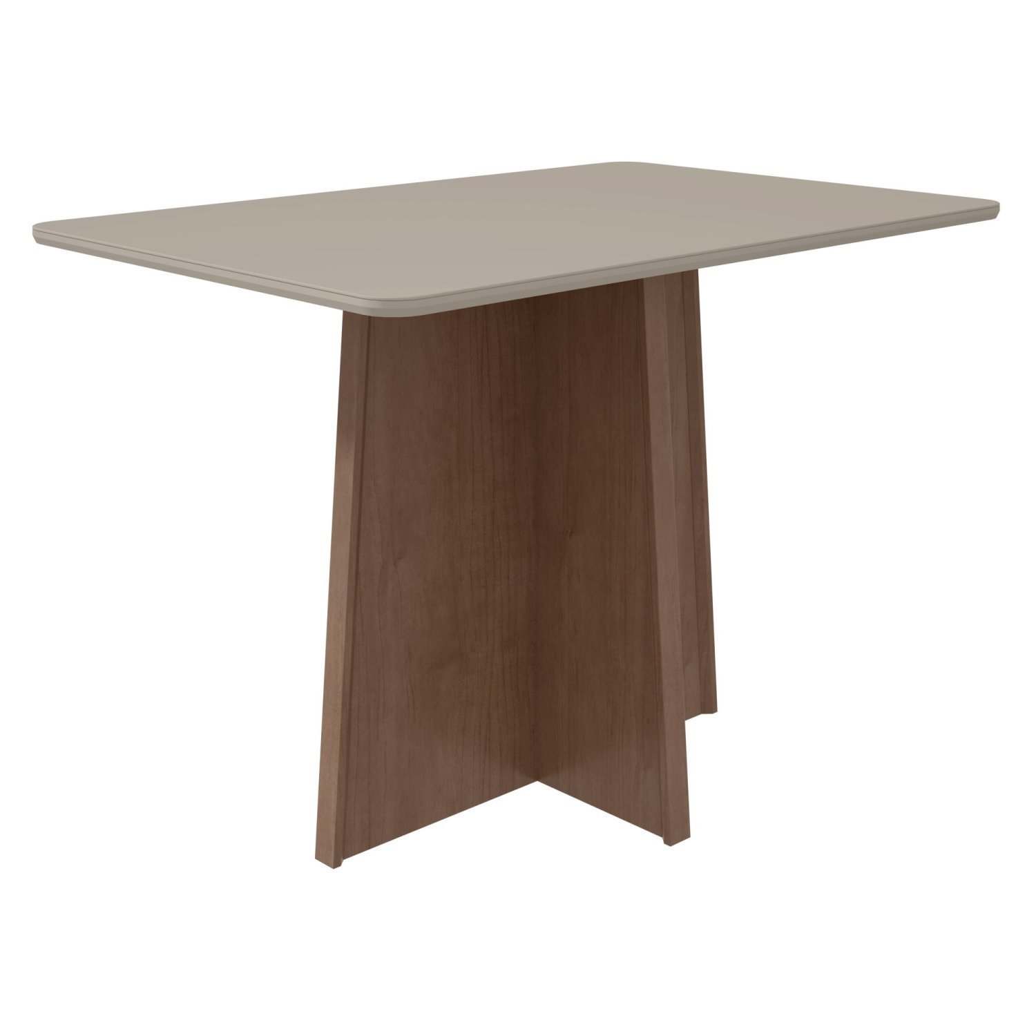 Mesa de Jantar 120x80cm Tampo MDF/Vidro Celebrare Móveis Lopas - 1