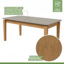 Ver imagem 3 de Mesa de Jantar 180x90cm Tampo MDF/Vidro Aries Móveis Lopas