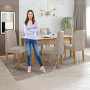 Ver imagem 6 de Mesa de Jantar 180x90cm Tampo MDF/Vidro Aries Móveis Lopas