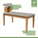 Ver imagem 2 de Mesa de Jantar 180x90cm Tampo MDF/Vidro Aries Móveis Lopas