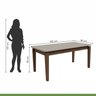 Mesa de Jantar 180x90cm Tampo MDF/Vidro Aries Móveis Lopas - 4