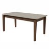 Mesa de Jantar 180x90cm Tampo MDF/Vidro Aries Móveis Lopas - 1