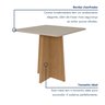 Mesa de Jantar 90x90cm Tampo MDF/Vidro Celebrare Móveis Lopas - 4
