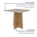 Ver imagem 4 de Mesa de Jantar 90x90cm Tampo MDF/Vidro Celebrare Móveis Lopas