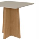 Ver mais imagens de Mesa de Jantar 4 Lugares Tampo de Vidro e MDF 90x90cm Celebrare Marrom Amêndoa Clean/Off White