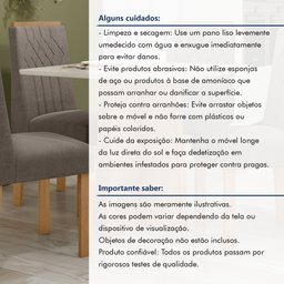 Mesa de Jantar 90x90cm Tampo MDF/Vidro Celebrare Móveis Lopas - 9