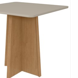 Mesa de Jantar 90x90cm Tampo MDF/Vidro Celebrare Móveis Lopas - 8