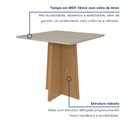 Ver imagem 2 de Mesa de Jantar 90x90cm Tampo MDF/Vidro Celebrare Móveis Lopas