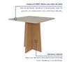 Mesa de Jantar 90x90cm Tampo MDF/Vidro Celebrare Móveis Lopas - 2
