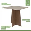 Ver imagem 4 de Mesa de Jantar 90x90cm Tampo MDF/Vidro Celebrare Móveis Lopas