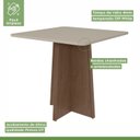 Ver imagem 5 de Mesa de Jantar 90x90cm Tampo MDF/Vidro Celebrare Móveis Lopas