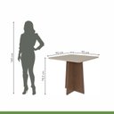 Ver imagem 3 de Mesa de Jantar 90x90cm Tampo MDF/Vidro Celebrare Móveis Lopas