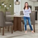 Ver imagem 6 de Mesa de Jantar 90x90cm Tampo MDF/Vidro Celebrare Móveis Lopas