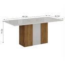 Ver imagem 4 de Mesa Doha 1,60 Decor/off Tampo Off C/vidro 6 Cadeiras Doha