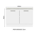 Ver imagem 3 de Balcão de Pia Cozinha 2 Portas (Com Tampo) Branco Agata Madesa