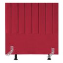 Ver imagem 2 de Cabeceira Estofada Cama Solteiro 90cm Luna Suede e Frame Vermelho
