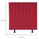 Ver imagem 3 de Cabeceira Estofada Cama Solteiro 90cm Luna Suede e Frame Vermelho