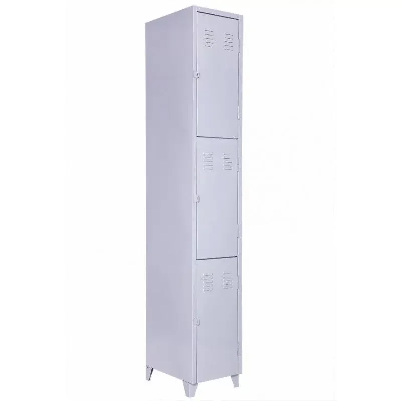 Armário Roupeiro de Aço Vestiário Academia 3 Portas Locker