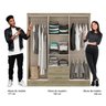Guarda Roupas Casal 6 Portas 2 Gavetas MDP Conttento Móveis Carraro - 9