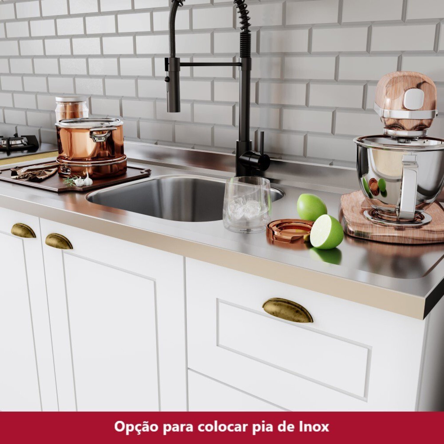 Cozinha Compacta 7 Peças Emily Espresso Móveis - 11