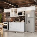 Ver imagem 1 de Cozinha Compacta Modulada 7 Peças Emily Espresso Móveis Branco/HP/Calcare