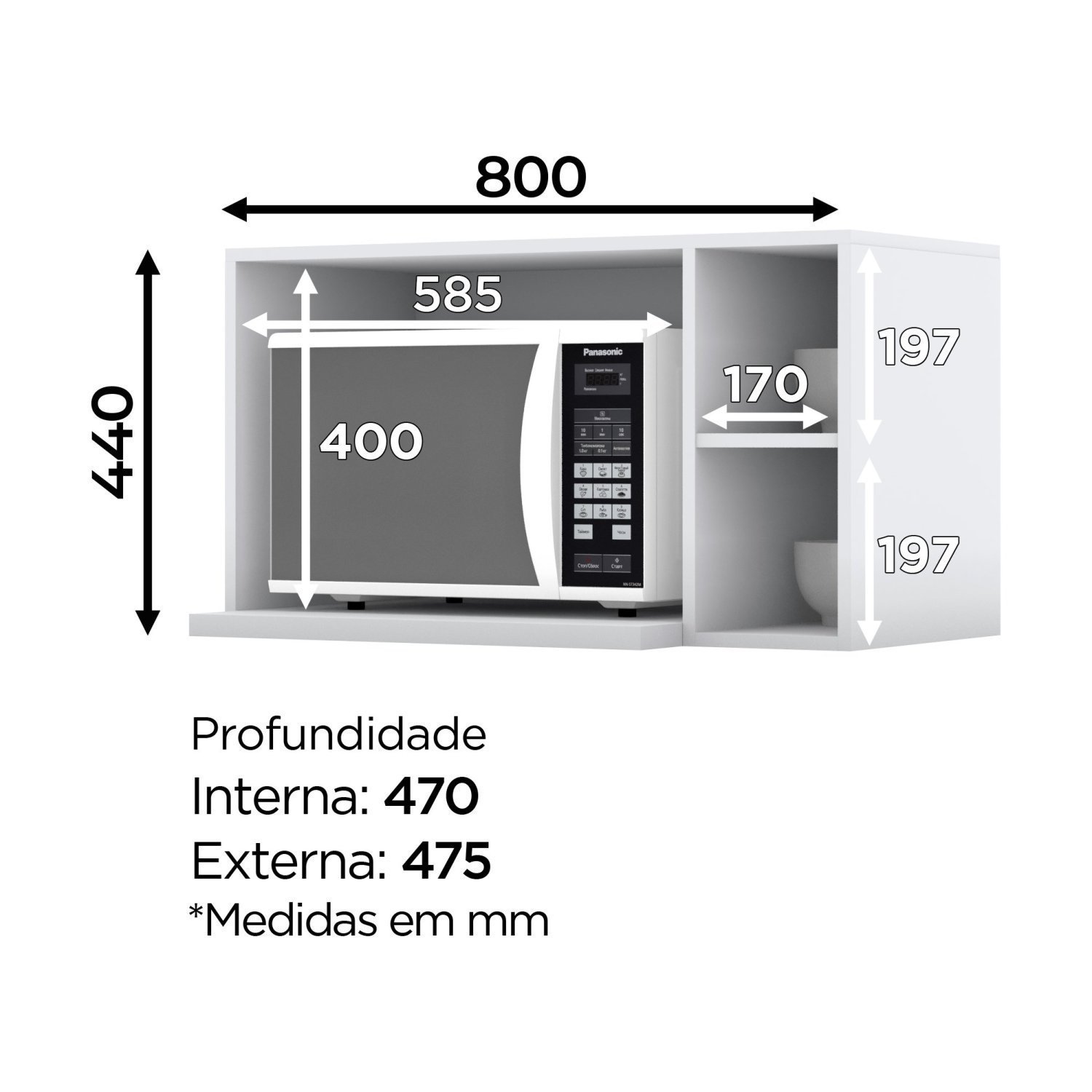 Cozinha Compacta 7 Peças Emily Espresso Móveis - 15