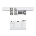 Ver imagem 2 de Cozinha Compacta Modulada 7 Peças Emily Espresso Móveis Branco/HP/Calcare